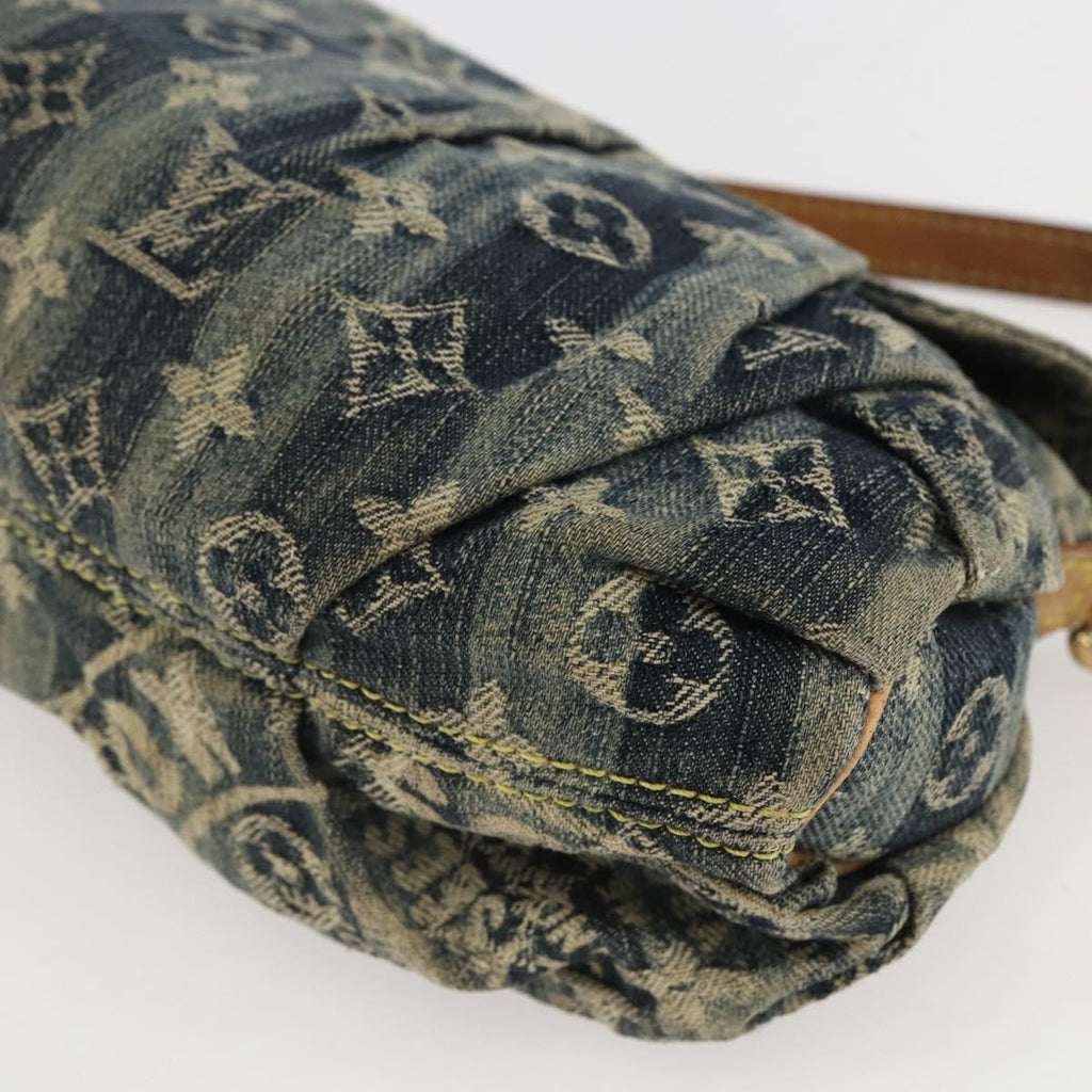 Louis Vuitton Pleaty Raye Handbag Striped Monogram Denim Blue Denim_Jeans Shoulder Bag Bag (Pre-Owned)