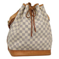 Louis Vuitton Noe Handbag Damier White Canvas Shoulder Bag Bag (Pre-Owned)