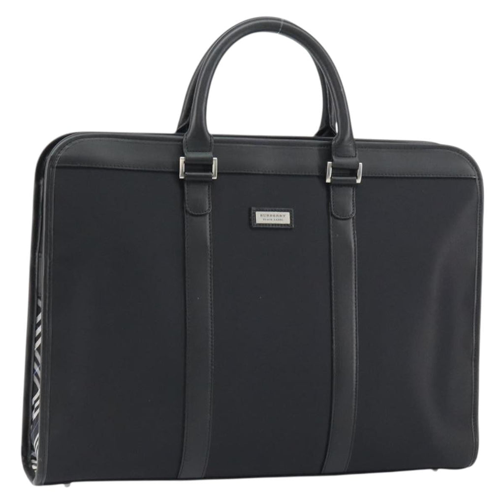 Burberry Black Label Business Bag Nylon Black Nylon Handbag (Pre-Owned)
