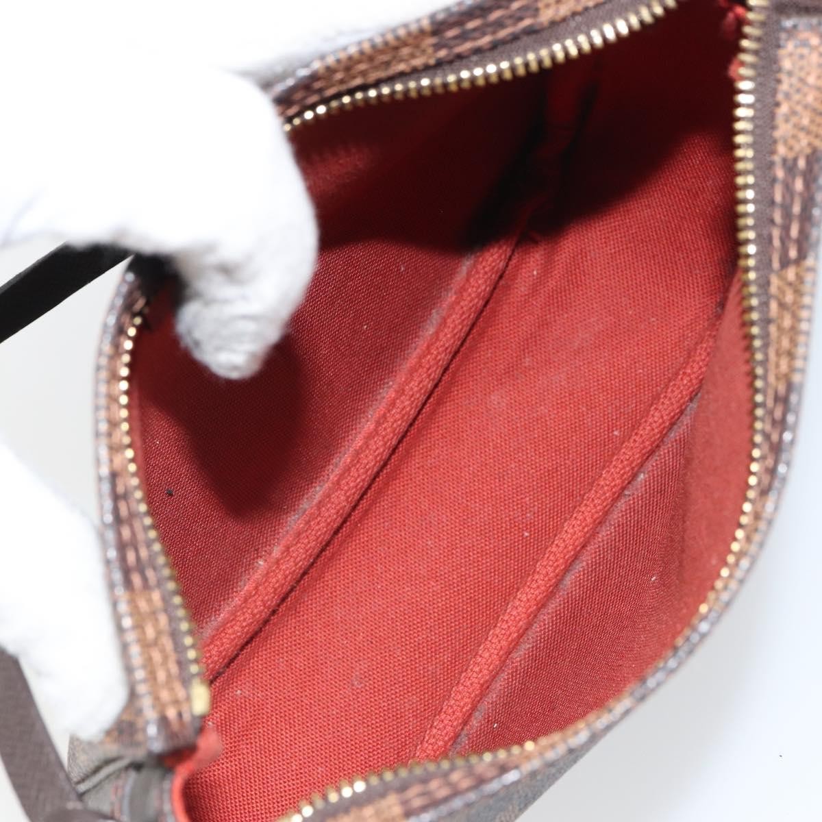 Louis Vuitton Trousse Make Up Bag Damier Canvas Brown Canvas Clutche & Pouche Bag (Pre-Owned)