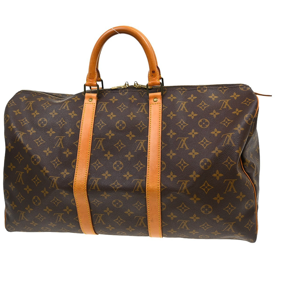 Louis Vuitton Keepall Bag Monogram Canvas Brown Canvas Travel Bag Bag (Pre-Owned)