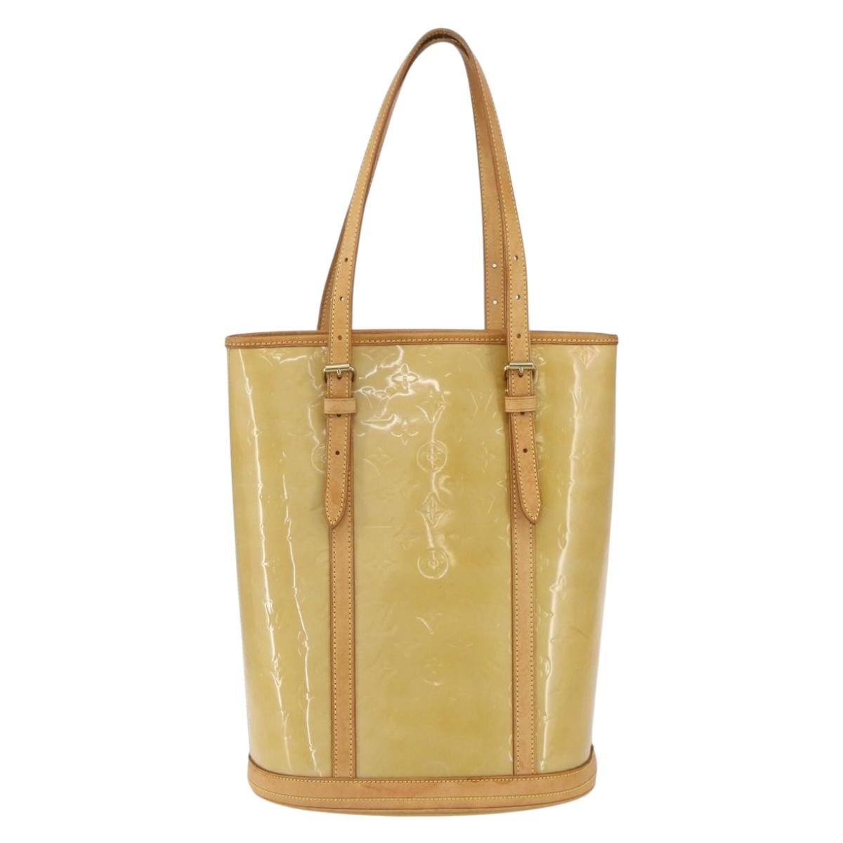 Louis Vuitton Bucket Bag Monogram Vernis Beige Patent_Leather Shoulder Bag Bag (Pre-Owned)