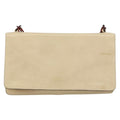 Prada Flap Shoulder Bag Leather Beige Leather Shoulder Bag Bag (Pre-Owned)