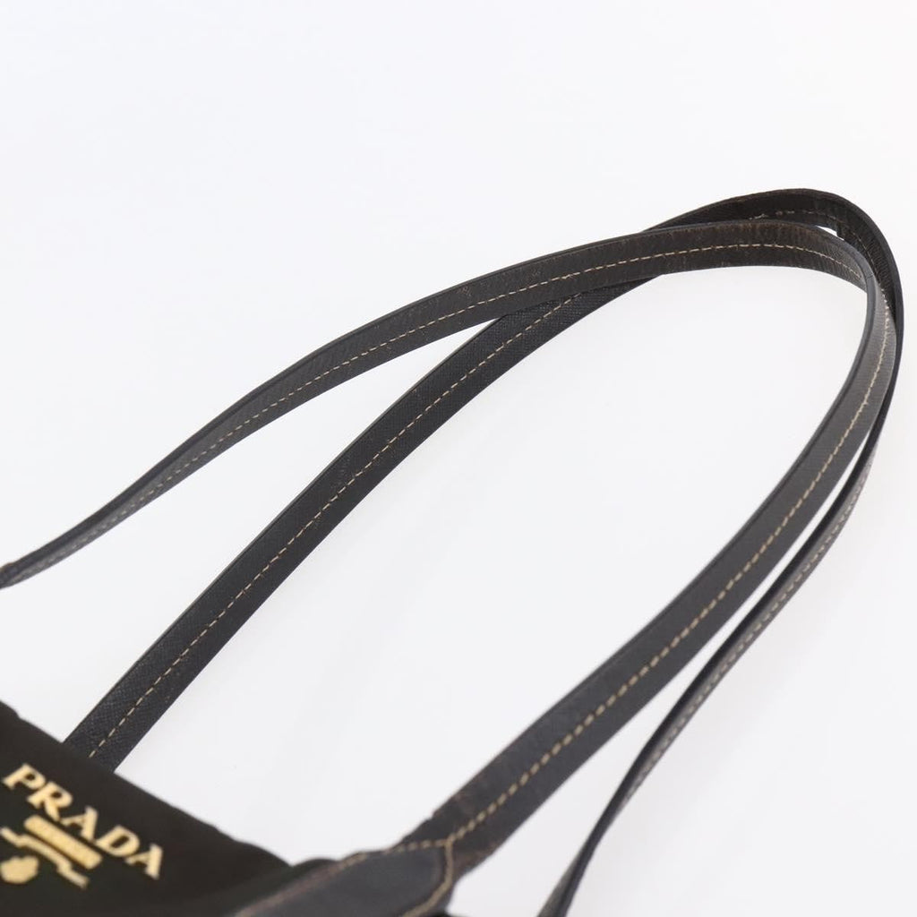 Prada Open Tote Tessuto Khaki Nylon Tote Bag Bag (Pre-Owned)