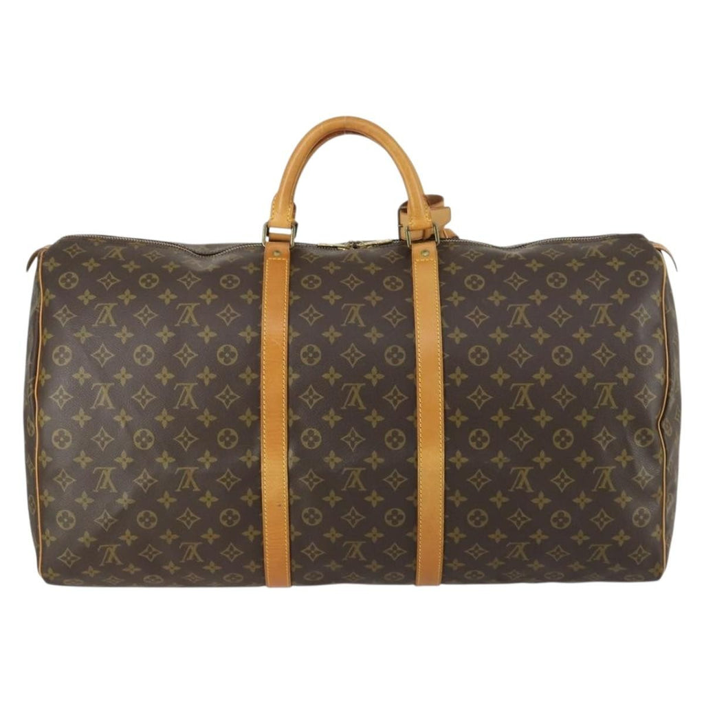Louis Vuitton Keepall Bag Monogram Canvas Brown Canvas Travel Bag Bag (Pre-Owned)