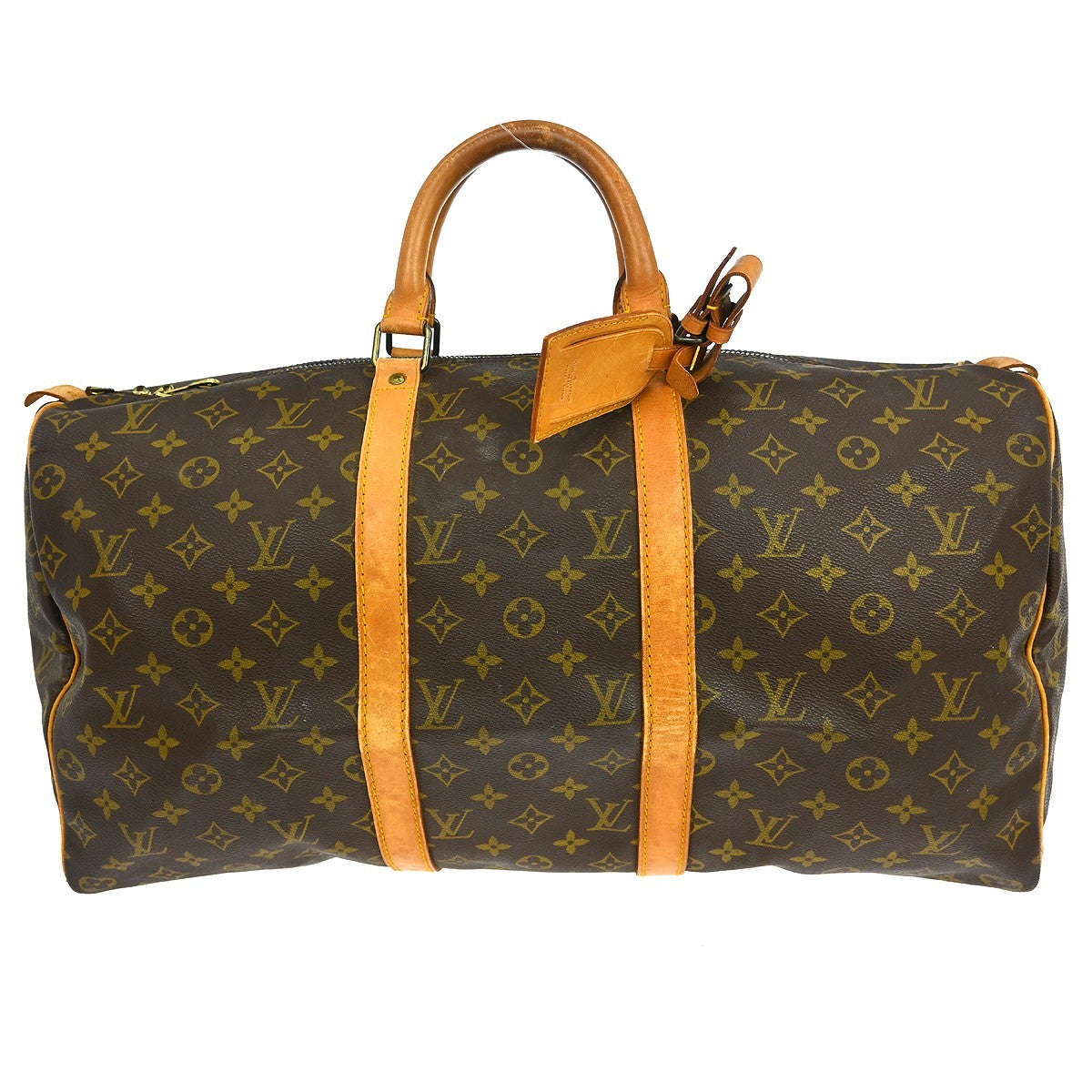 Louis Vuitton Keepall Bag Monogram Canvas Brown Canvas Travel Bag Bag (Pre-Owned)