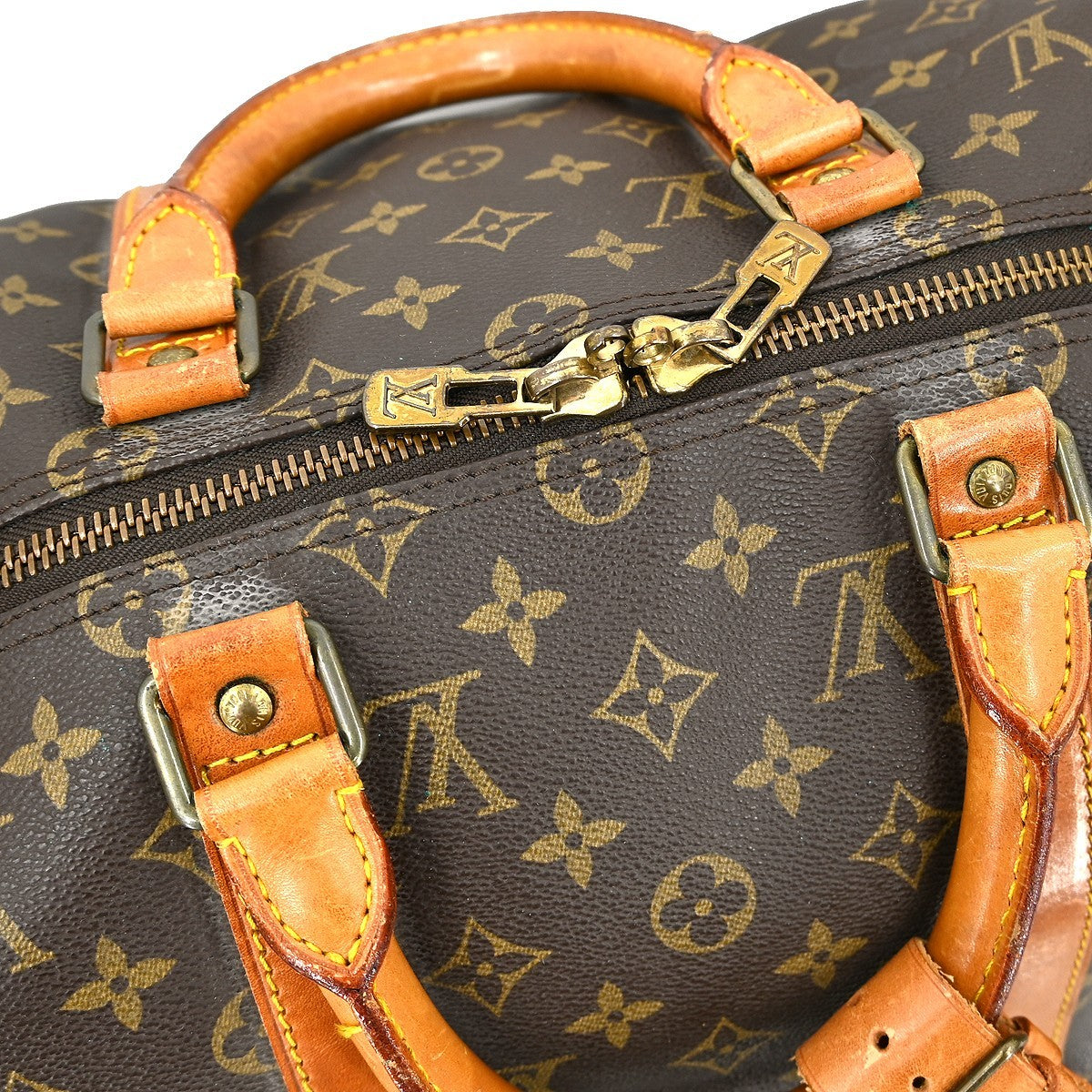 Louis Vuitton Keepall Bag Monogram Canvas Brown Canvas Travel Bag Bag (Pre-Owned)