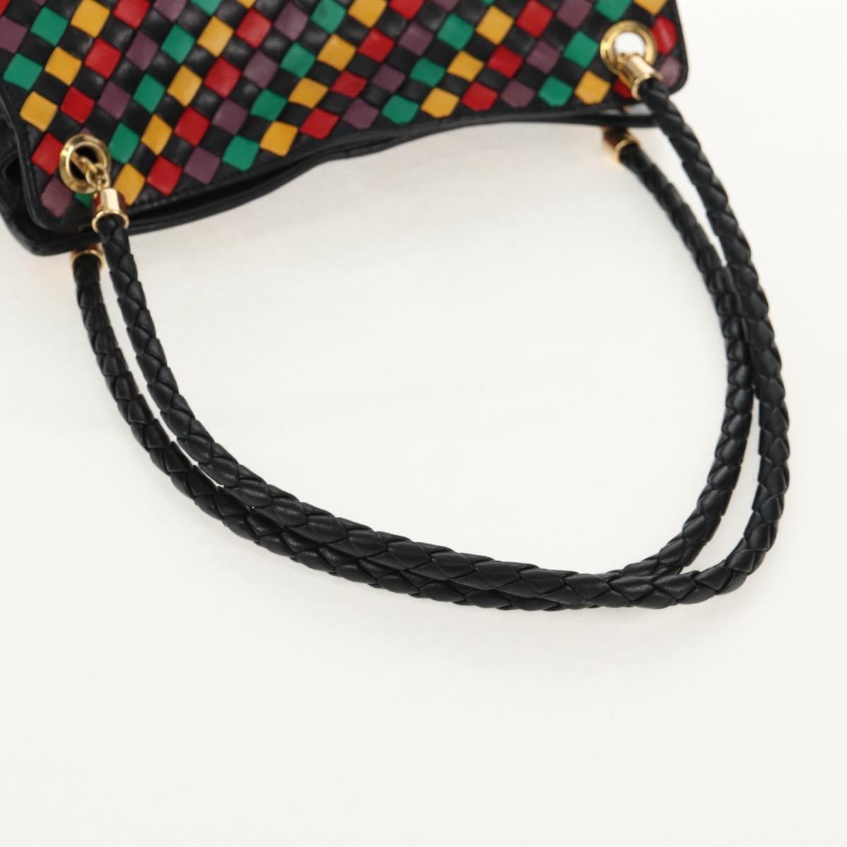 Bottega Veneta Intrecciato Shoulder Bag Leather Multicolour Leather Shoulder Bag Bag (Pre-Owned)
