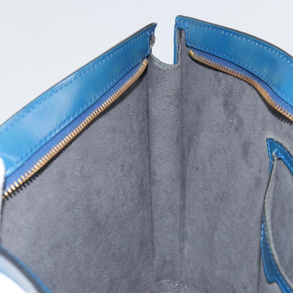 Louis Vuitton Saint Jacques Handbag Epi Leather Blue Leather Handbag (Pre-Owned)