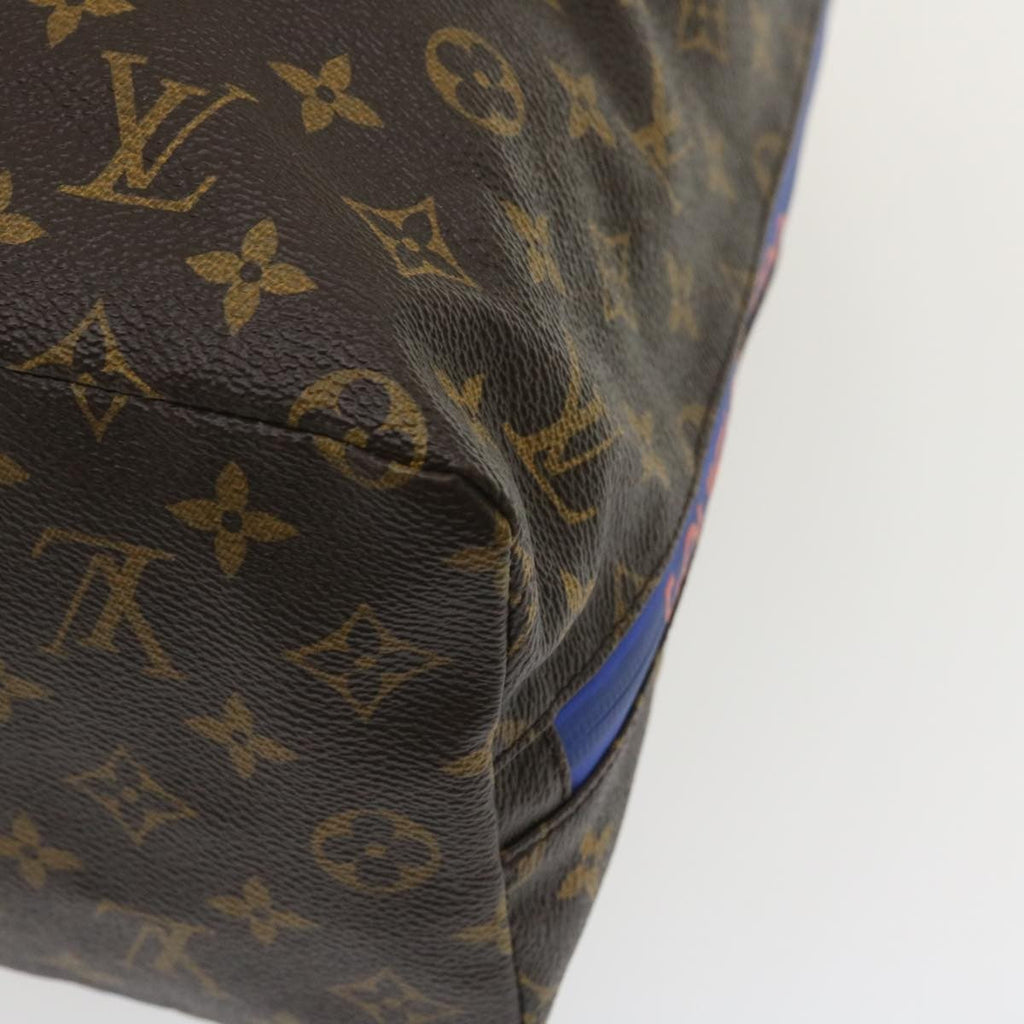 Louis Vuitton Cabas Light Drawstring Bag Monogram Split Canvas Brown Canvas Tote Bag Bag (Pre-Owned)