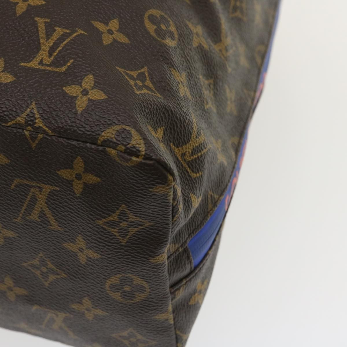 Louis Vuitton Cabas Light Drawstring Bag Monogram Split Canvas Brown Canvas Tote Bag Bag (Pre-Owned)
