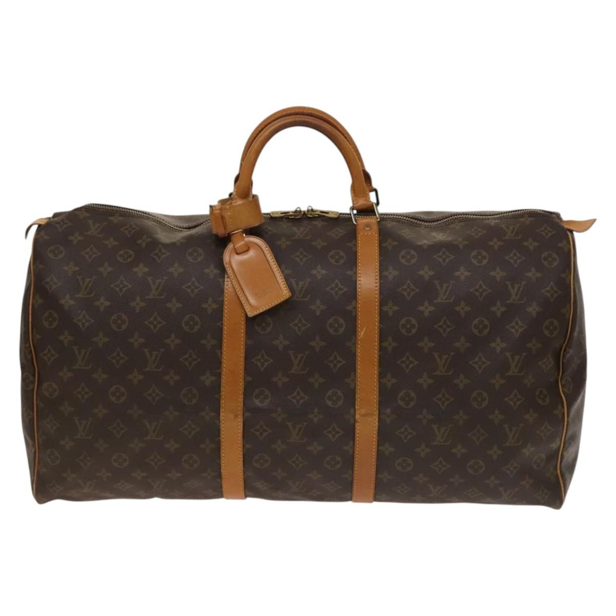 Louis Vuitton Keepall Bag Monogram Canvas Brown Canvas Travel Bag Bag (Pre-Owned)