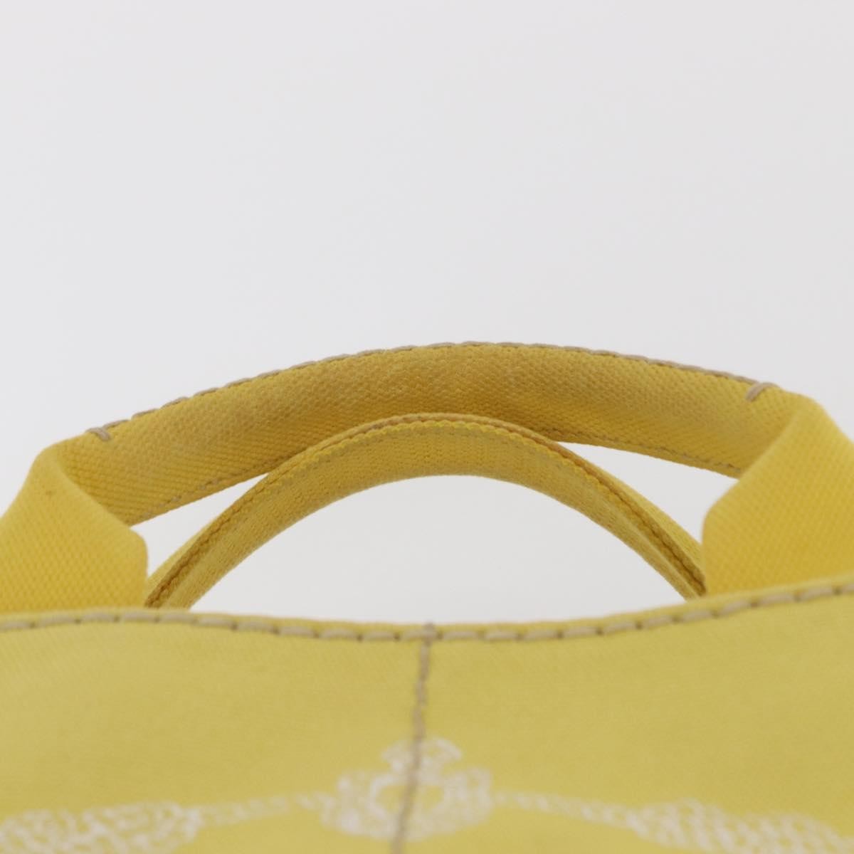 Prada Canapa Convertible Tote Canvas Gold Canvas Tote Bag Bag (Pre-Owned)