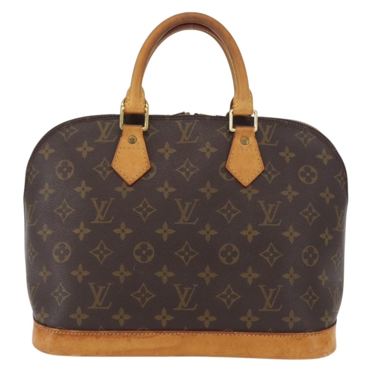 Louis Vuitton Alma Handbag Monogram Canvas Brown Canvas Handbag (Pre-Owned)