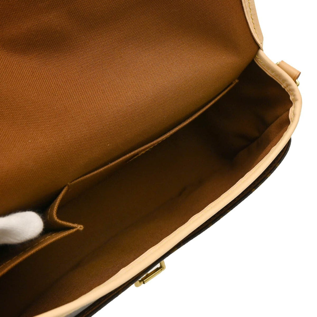 Louis Vuitton Sologne Handbag Monogram Canvas Brown Canvas Shoulder Bag Bag (Pre-Owned)