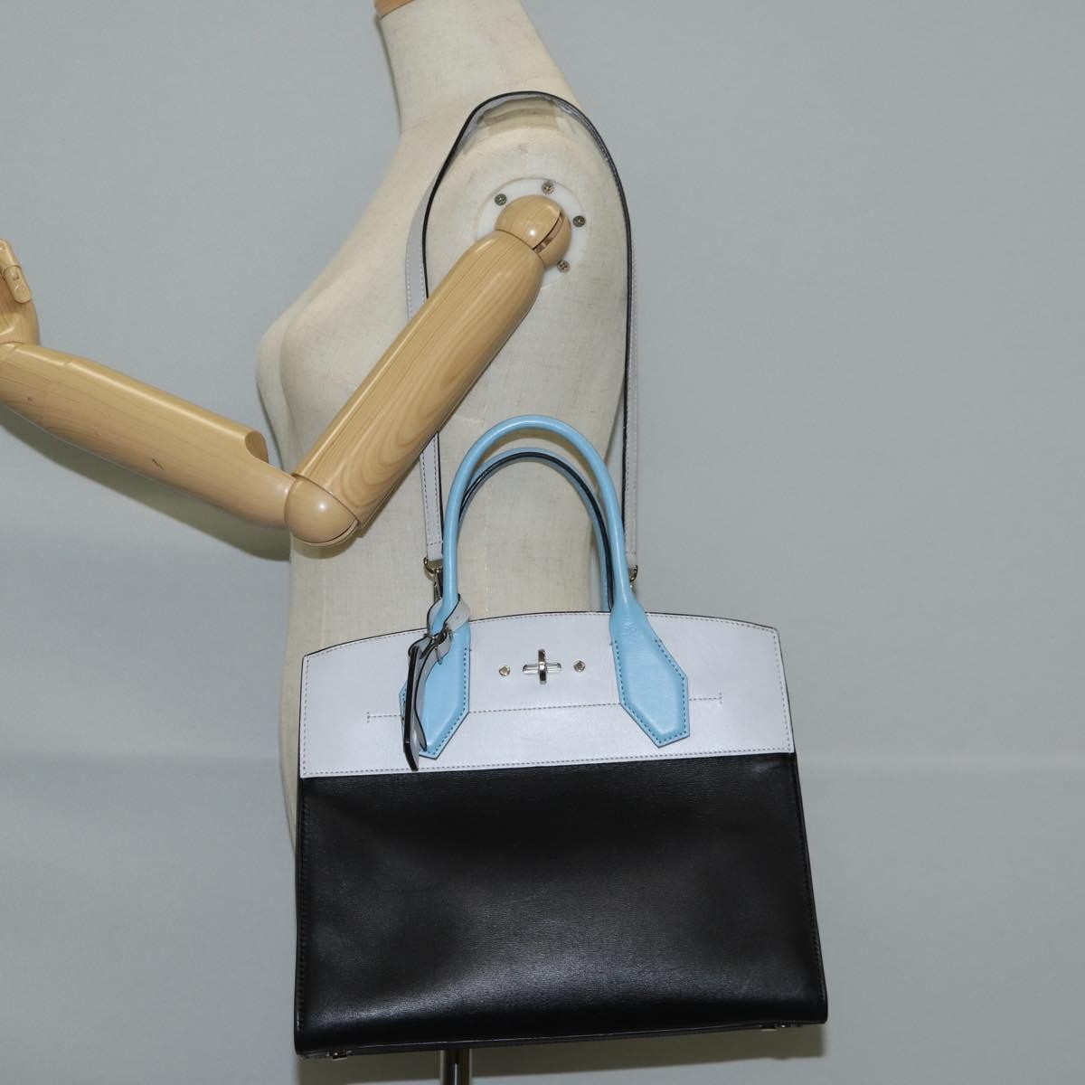 Louis Vuitton City Steamer Handbag Leather Black Leather Handbag (Pre-Owned)