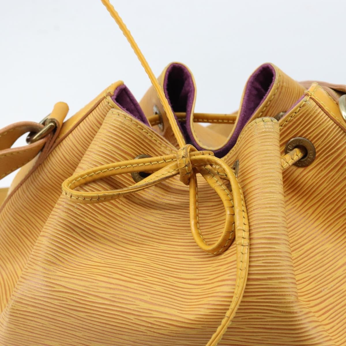 Louis Vuitton Petit Noe Nm Handbag Epi Leather Yellow Leather Shoulder Bag Bag (Pre-Owned)