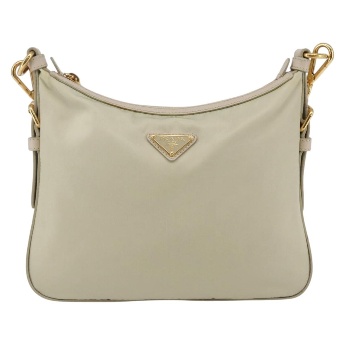 Prada Re-Edition 2005 Shoulder Bag Tessuto Beige Nylon Shoulder Bag Bag (Pre-Owned)