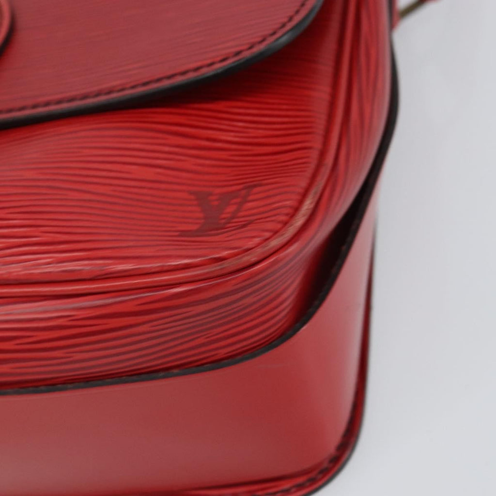 Louis Vuitton Cartouchiere Handbag Epi Leather Red Leather Shoulder Bag Bag (Pre-Owned)