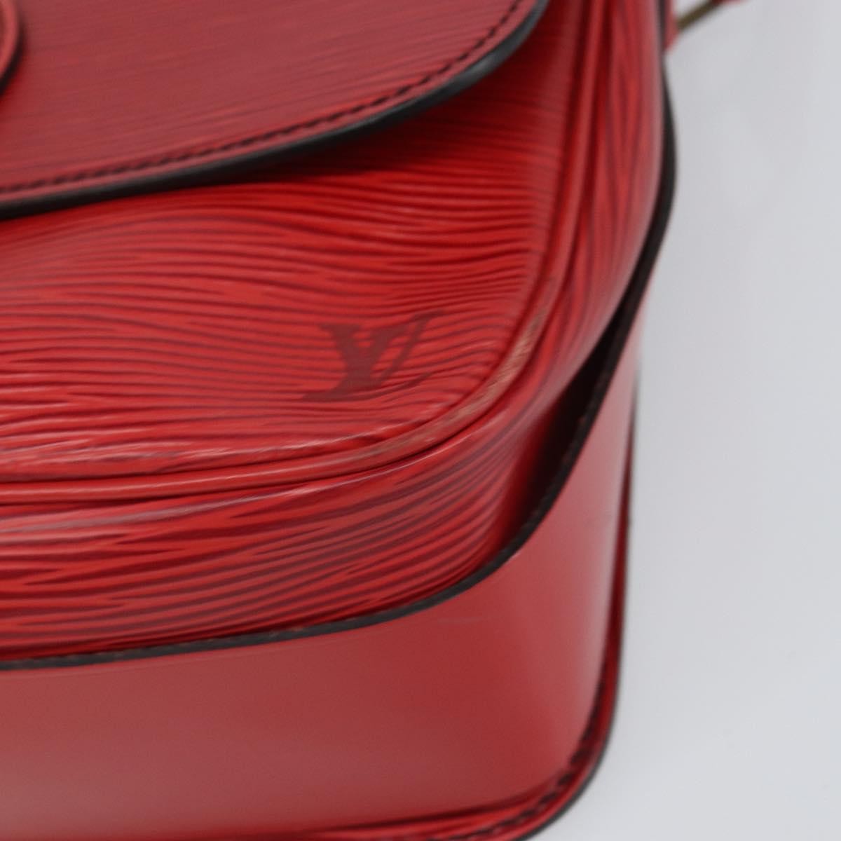 Louis Vuitton Cartouchiere Handbag Epi Leather Red Leather Shoulder Bag Bag (Pre-Owned)