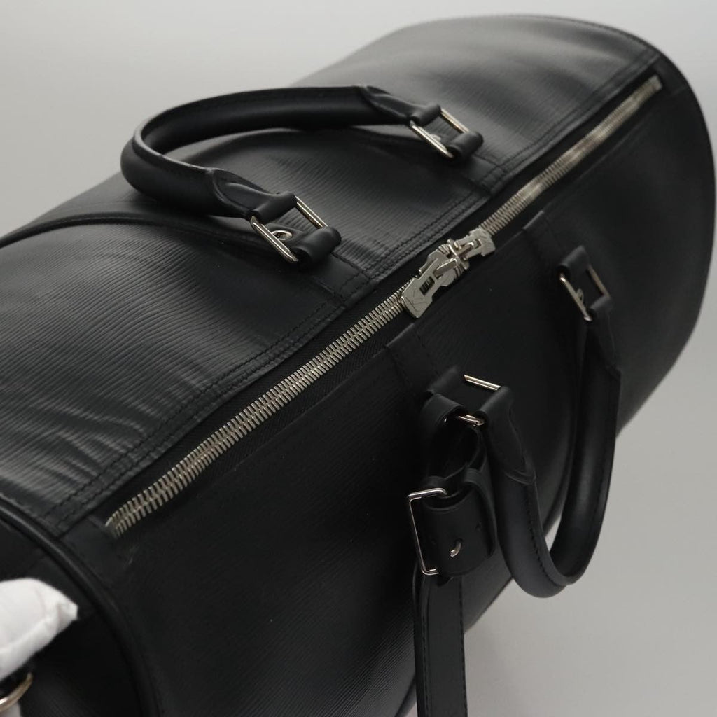 Louis Vuitton Keepall Bandouliere Bag Limited Edition Supreme Epi Leather Black Leather Bag (Pre-Owned)