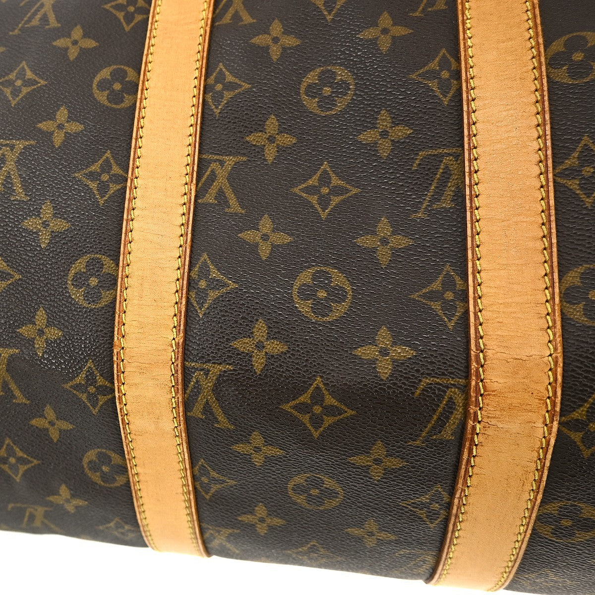 Louis Vuitton Keepall Bag Monogram Canvas Brown Canvas Travel Bag Bag (Pre-Owned)