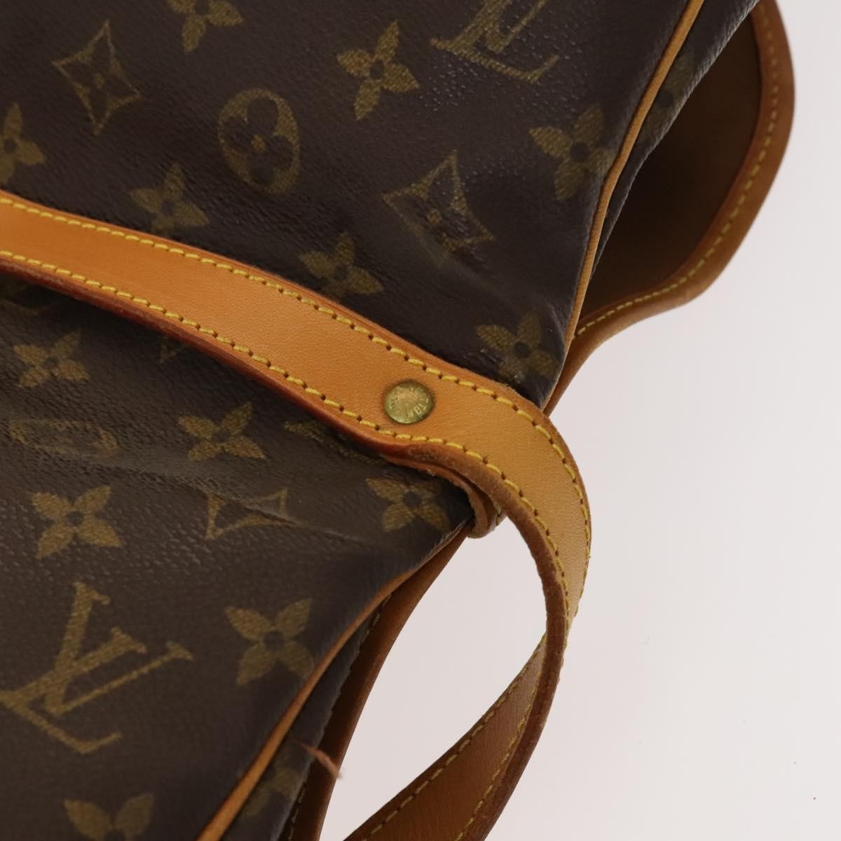 Louis Vuitton Saumur Handbag Monogram Canvas Brown Canvas Shoulder Bag Bag (Pre-Owned)