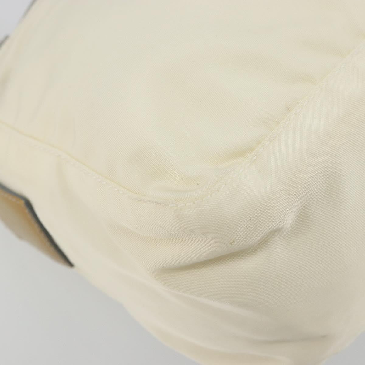 Prada Zip Waist Bag Tessuto White Nylon Shoulder Bag Bag (Pre-Owned)