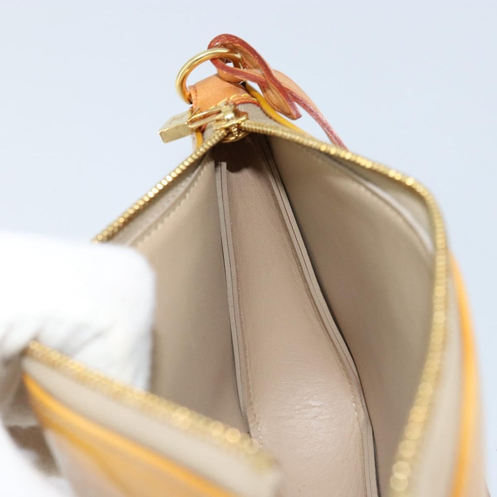 Louis Vuitton Lexington Pochette Patent Leather Beige Patent_Leather Clutche & Pouche Bag (Pre-Owned)