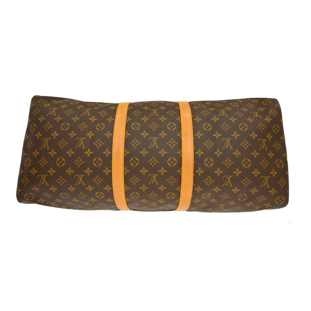 Louis Vuitton Keepall Bandouliere Bag Monogram Canvas Brown Canvas Travel Bag Bag (Pre-Owned)