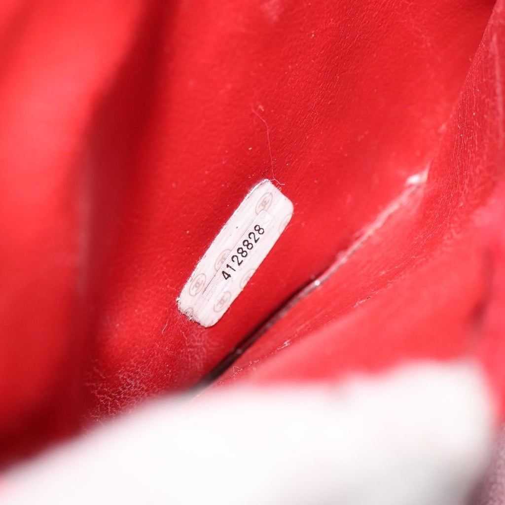 Chanel Vintage Vanity Case Patent Red Patent_Leather Handbag (Pre-Owned)