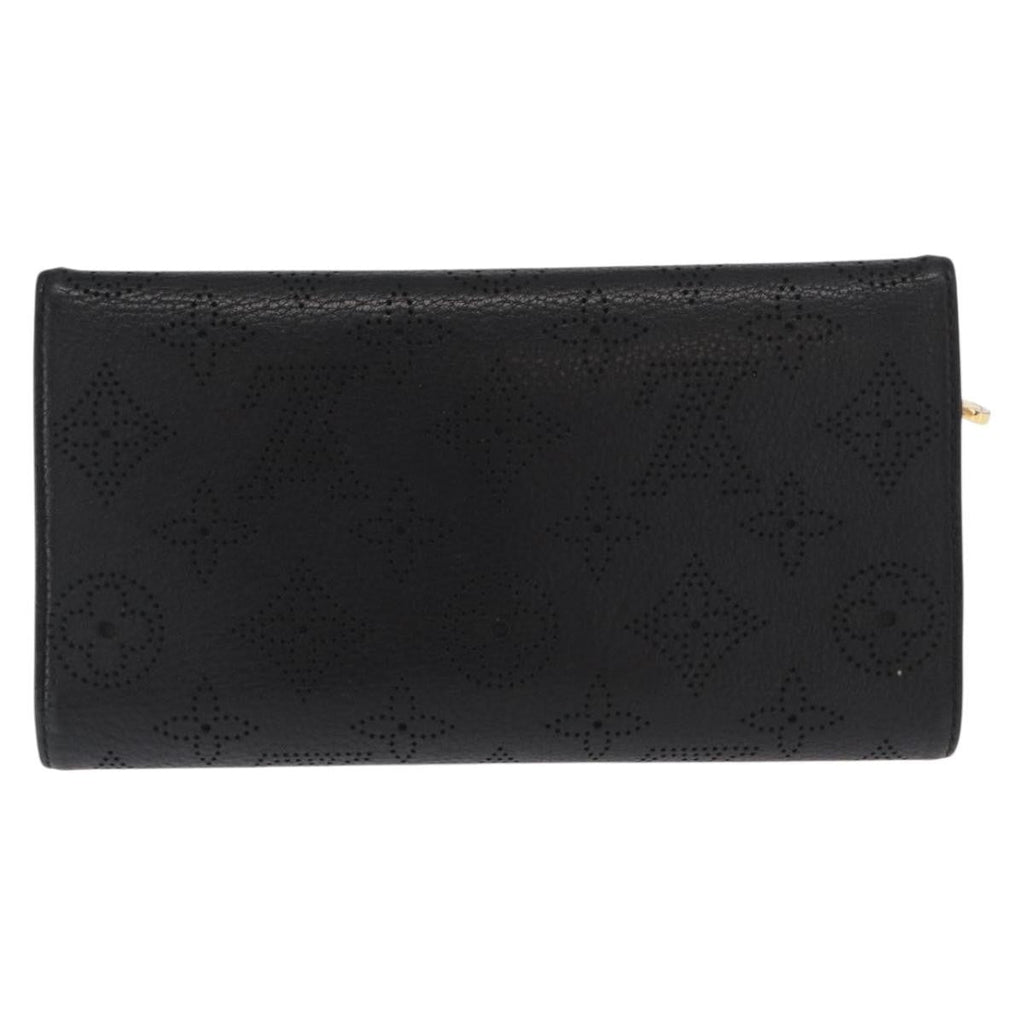 Louis Vuitton Amelia Wallet Mahina Leather Black Leather Wallets Accessory (Pre-Owned)