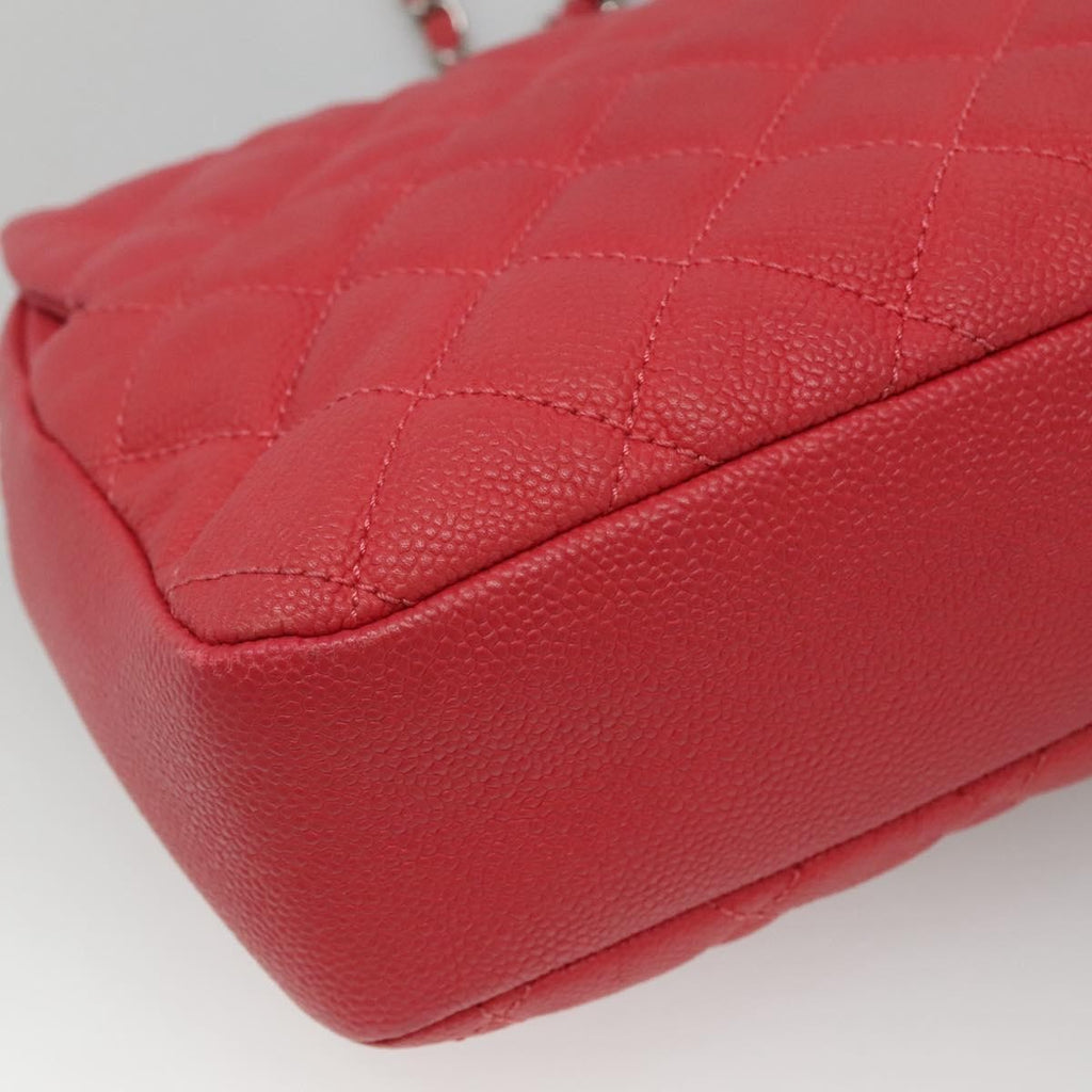 Chanel Flap Shoulder Bag Quilted Lambskin Pink Calfskin Shoulder Bag Bag (Pre-Owned)