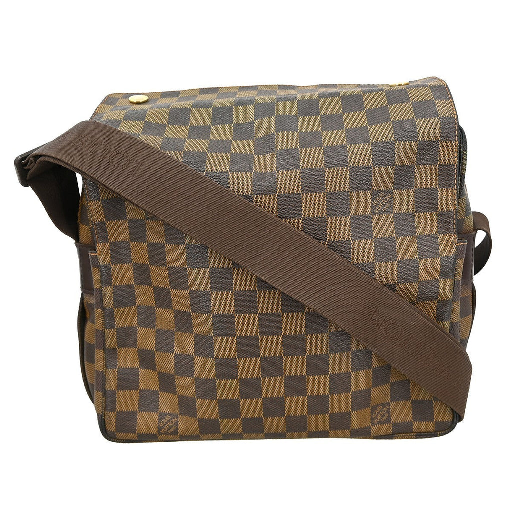 Louis Vuitton Naviglio Handbag Damier Brown Canvas Shoulder Bag Bag (Pre-Owned)