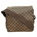 Louis Vuitton Naviglio Handbag Damier Brown Canvas Shoulder Bag Bag (Pre-Owned)