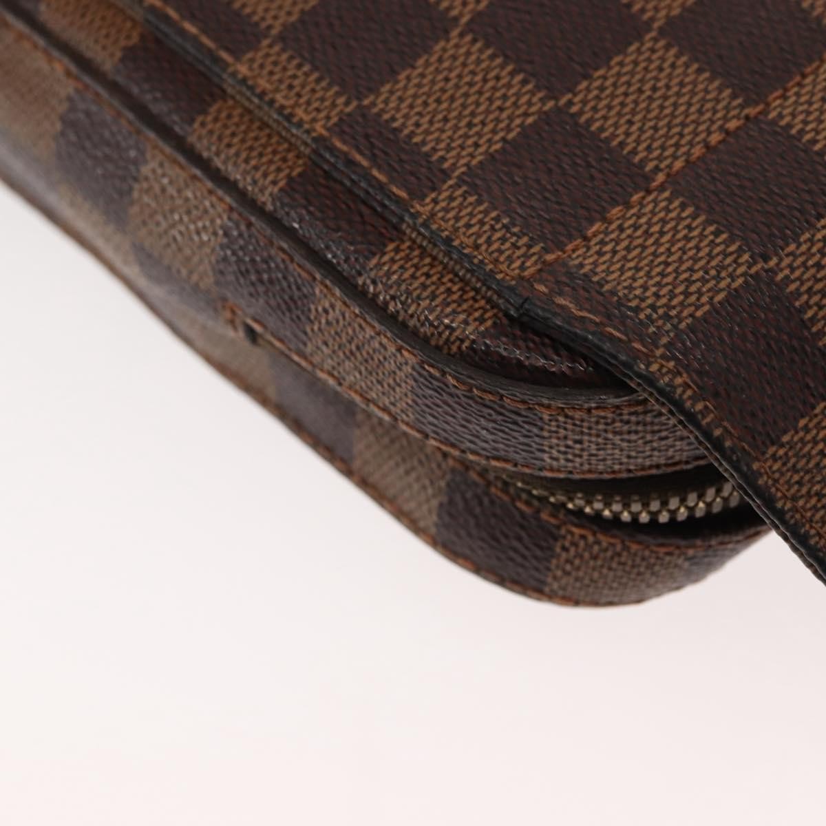 Louis Vuitton Geronimos Waist Bag Damier Brown Canvas Shoulder Bag Bag (Pre-Owned)