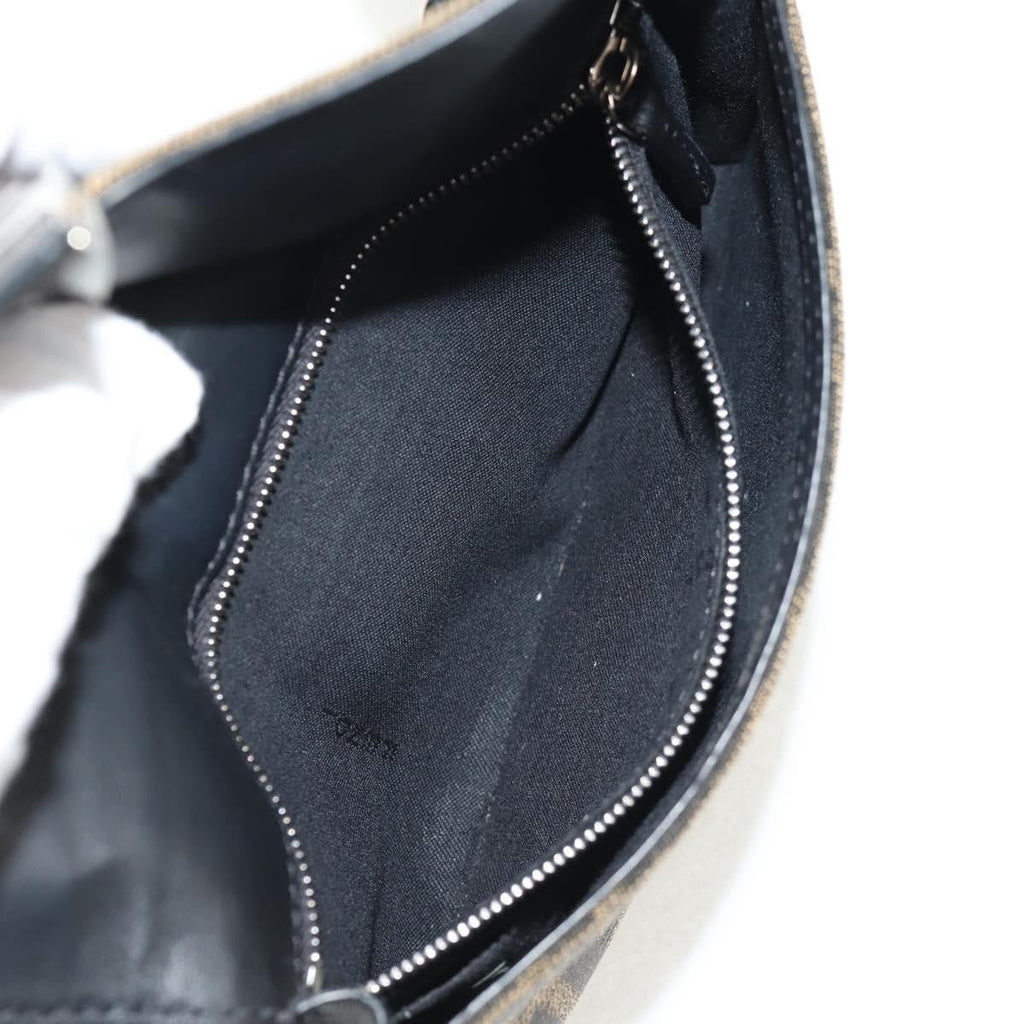 Fendi Baguette Convertible Belt Bag Zucca Canvas Black Canvas Bag (Pre-Owned)