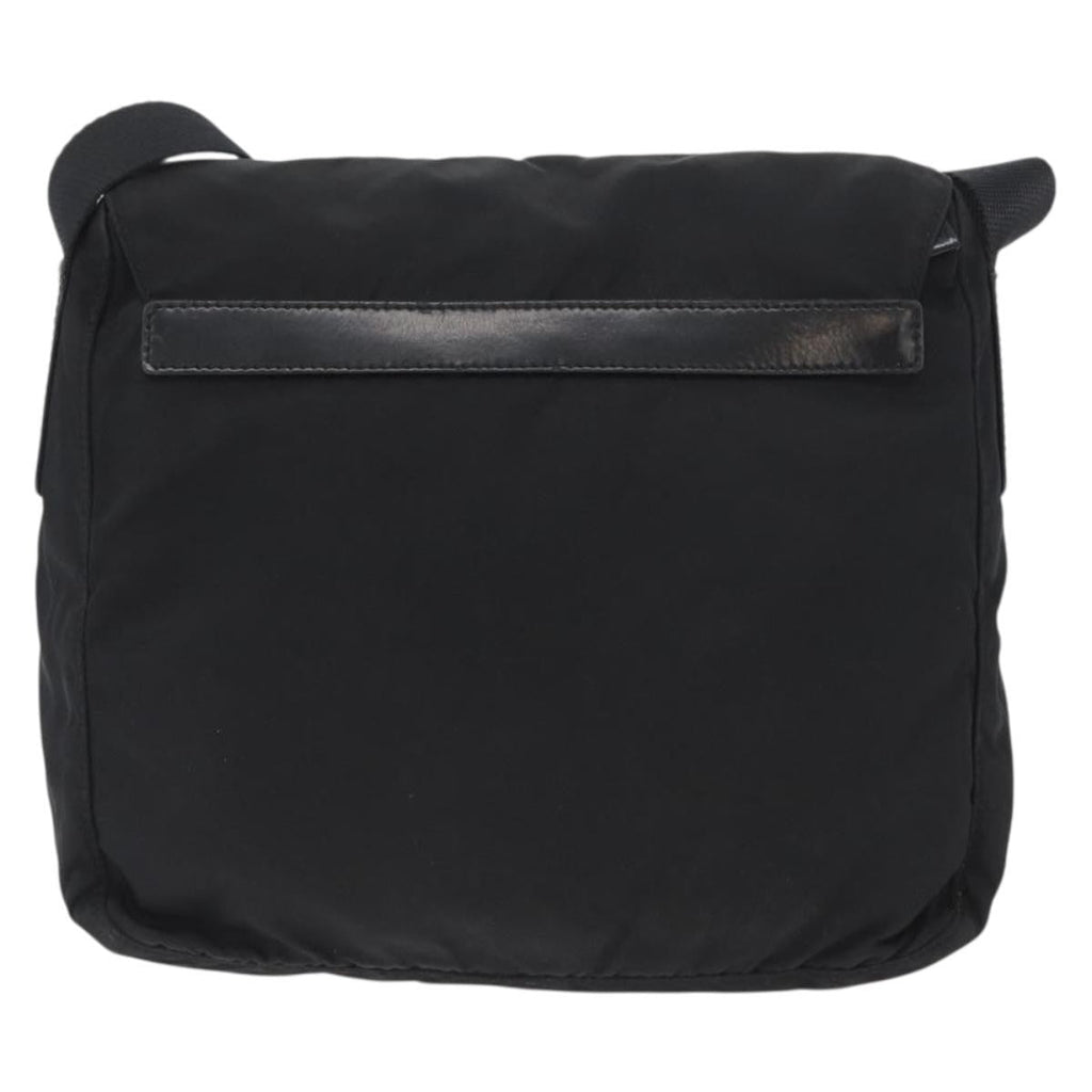 Prada Buckle Messenger Bag Tessuto Black Nylon Shoulder Bag Bag (Pre-Owned)