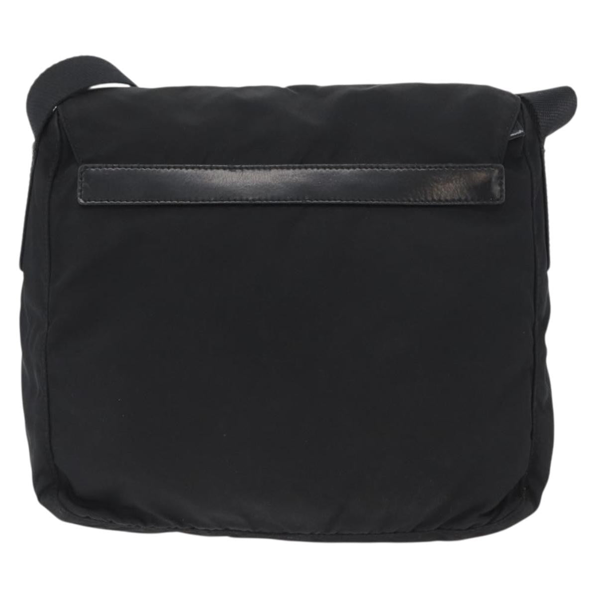 Prada Buckle Messenger Bag Tessuto Black Nylon Shoulder Bag Bag (Pre-Owned)