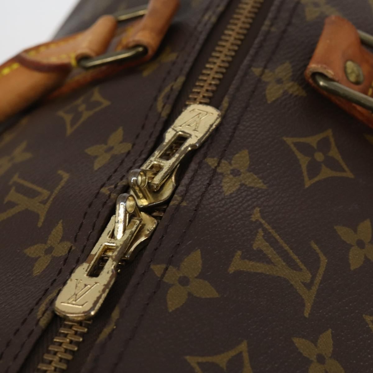 Louis Vuitton Keepall Bandouliere Bag Monogram Canvas Brown Canvas Travel Bag Bag (Pre-Owned)