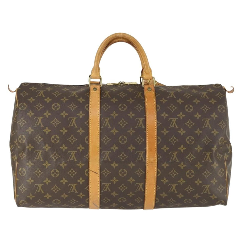 Louis Vuitton Keepall Bag Monogram Canvas Brown Canvas Travel Bag Bag (Pre-Owned)
