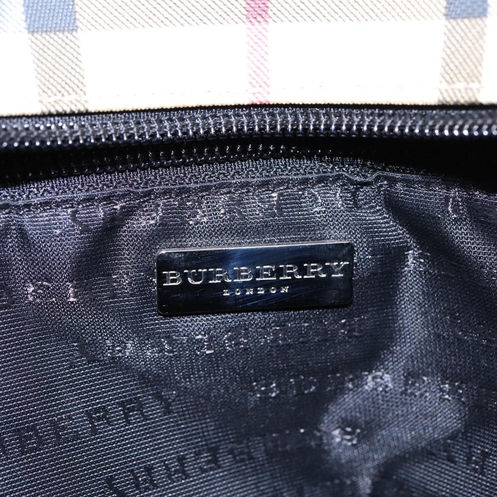 Burberry Nova Check Handbag Nova Check Canvas Beige Canvas Handbag (Pre-Owned)