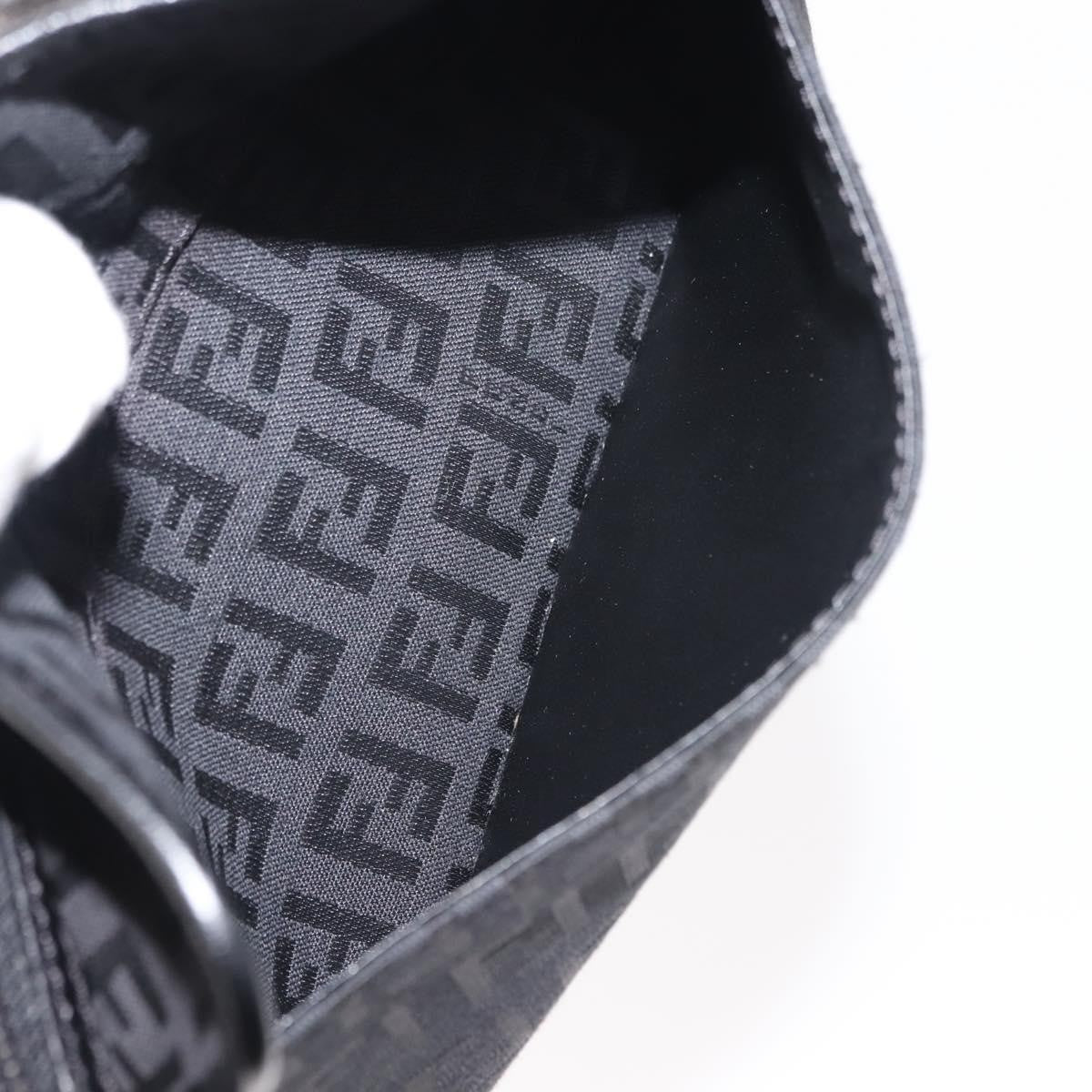 Fendi Ff Logo Pouch Canvas Black Canvas Clutche & Pouche Bag (Pre-Owned)
