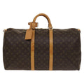 Louis Vuitton Keepall Bag Monogram Canvas Brown Canvas Travel Bag Bag (Pre-Owned)