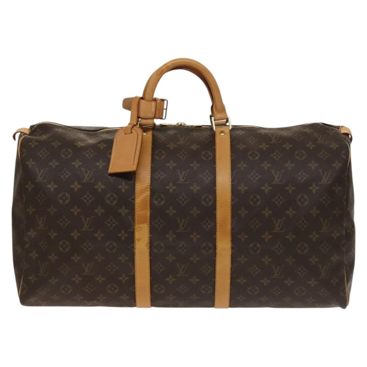 Louis Vuitton Keepall Bag Monogram Canvas Brown Canvas Travel Bag Bag (Pre-Owned)