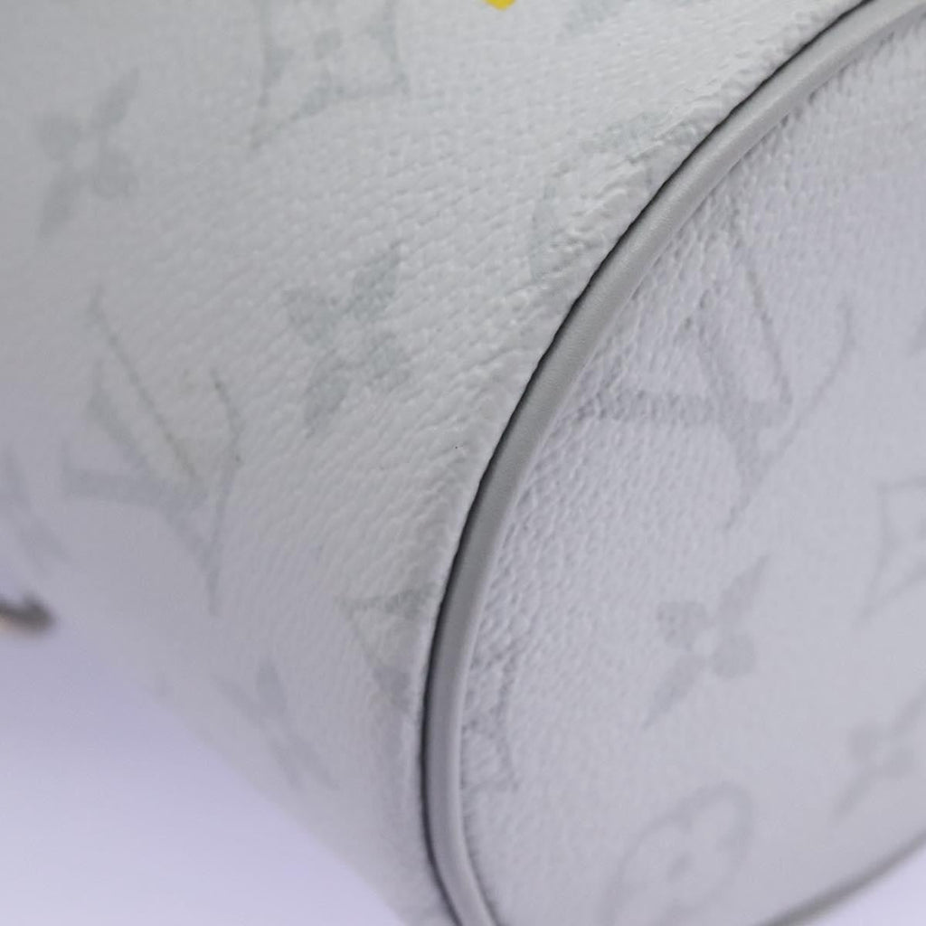 Louis Vuitton Chalk Nano Bag Limited Edition Logo Story Monogram Canvas Gray Canvas Clutche & Pouche Bag (Pre-Owned)