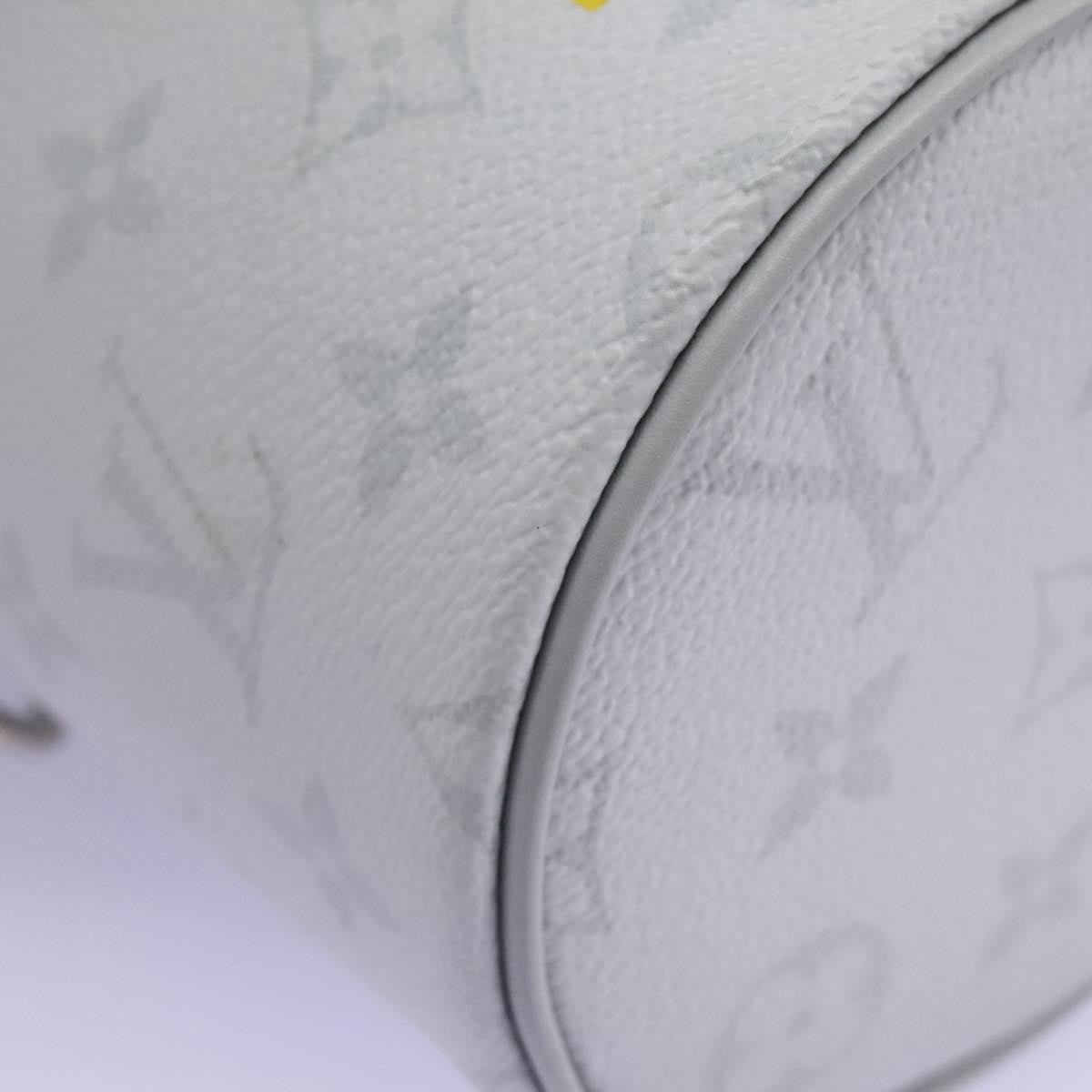 Louis Vuitton Chalk Nano Bag Limited Edition Logo Story Monogram Canvas Gray Canvas Clutche & Pouche Bag (Pre-Owned)