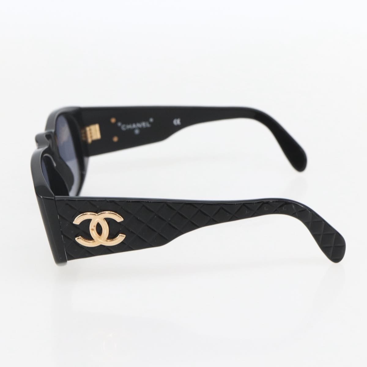 Chanel Cc Logo Matelasse Sunglasses Eye Wear Plastic Black Plastic Sunglasse Accessory (Pre-Owned)