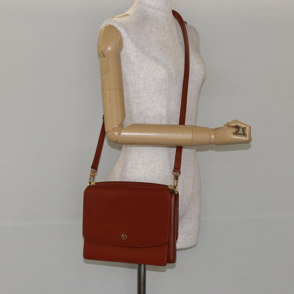 Louis Vuitton Grenelle Shoulder Bag Epi Leather Brown Leather Shoulder Bag Bag (Pre-Owned)