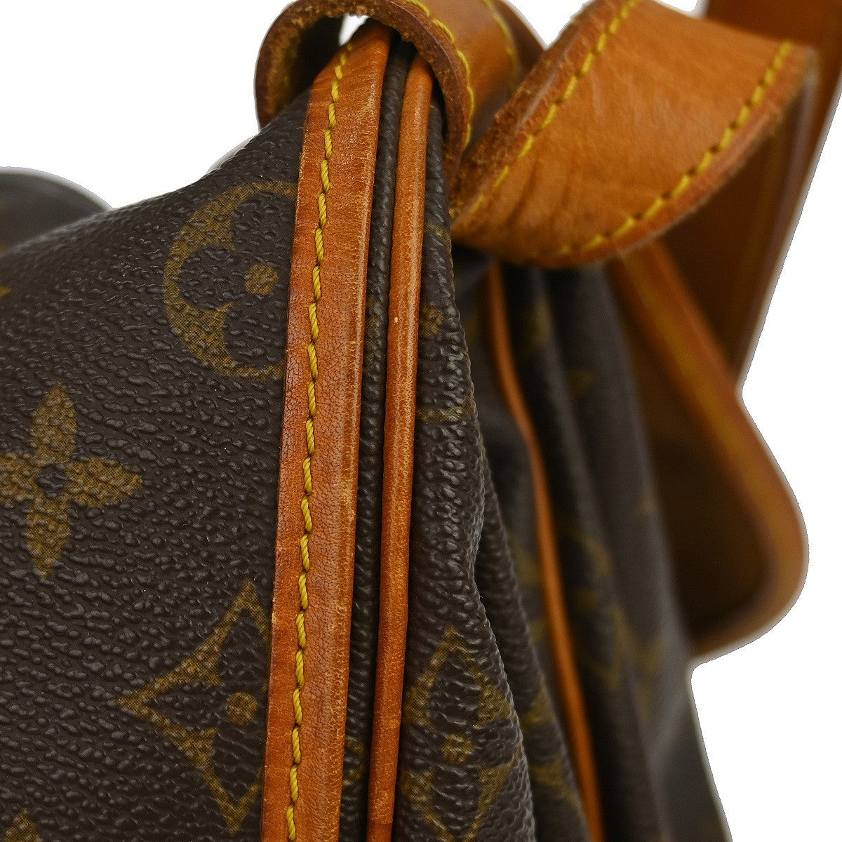 Louis Vuitton Saumur Handbag Monogram Canvas Brown Canvas Shoulder Bag Bag (Pre-Owned)